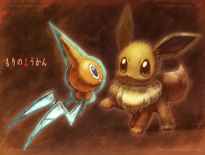 Eevee and Joltik encounter