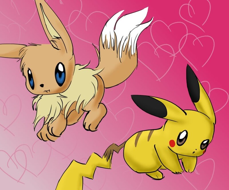 Eevee and Pikachu