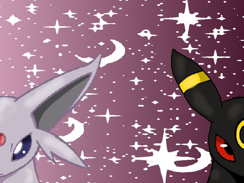 Eevee and Umbreon