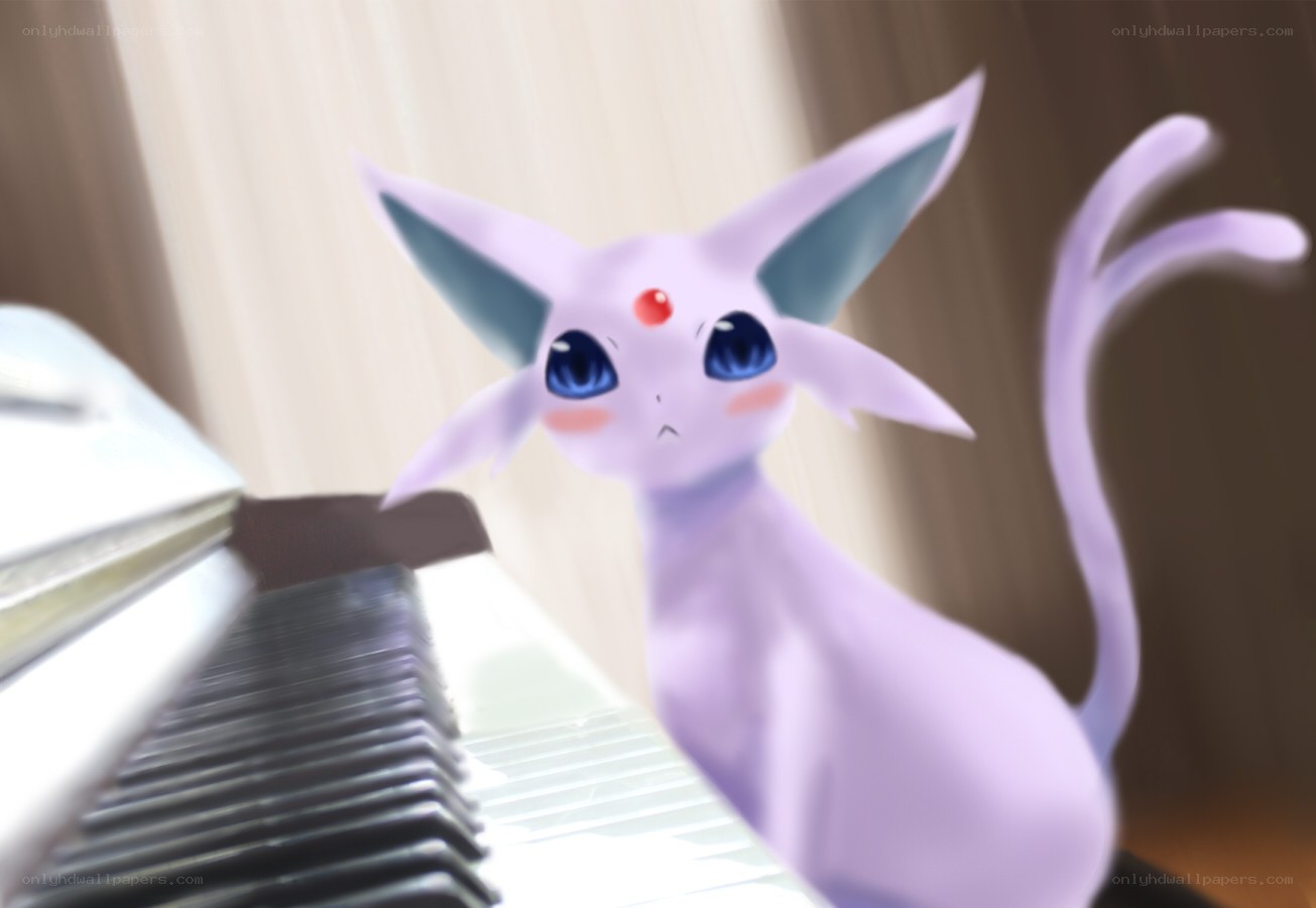 Eevee at the piano