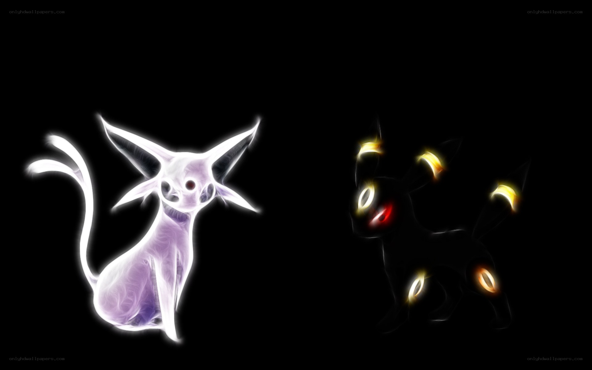 Eevee evolutions glowing
