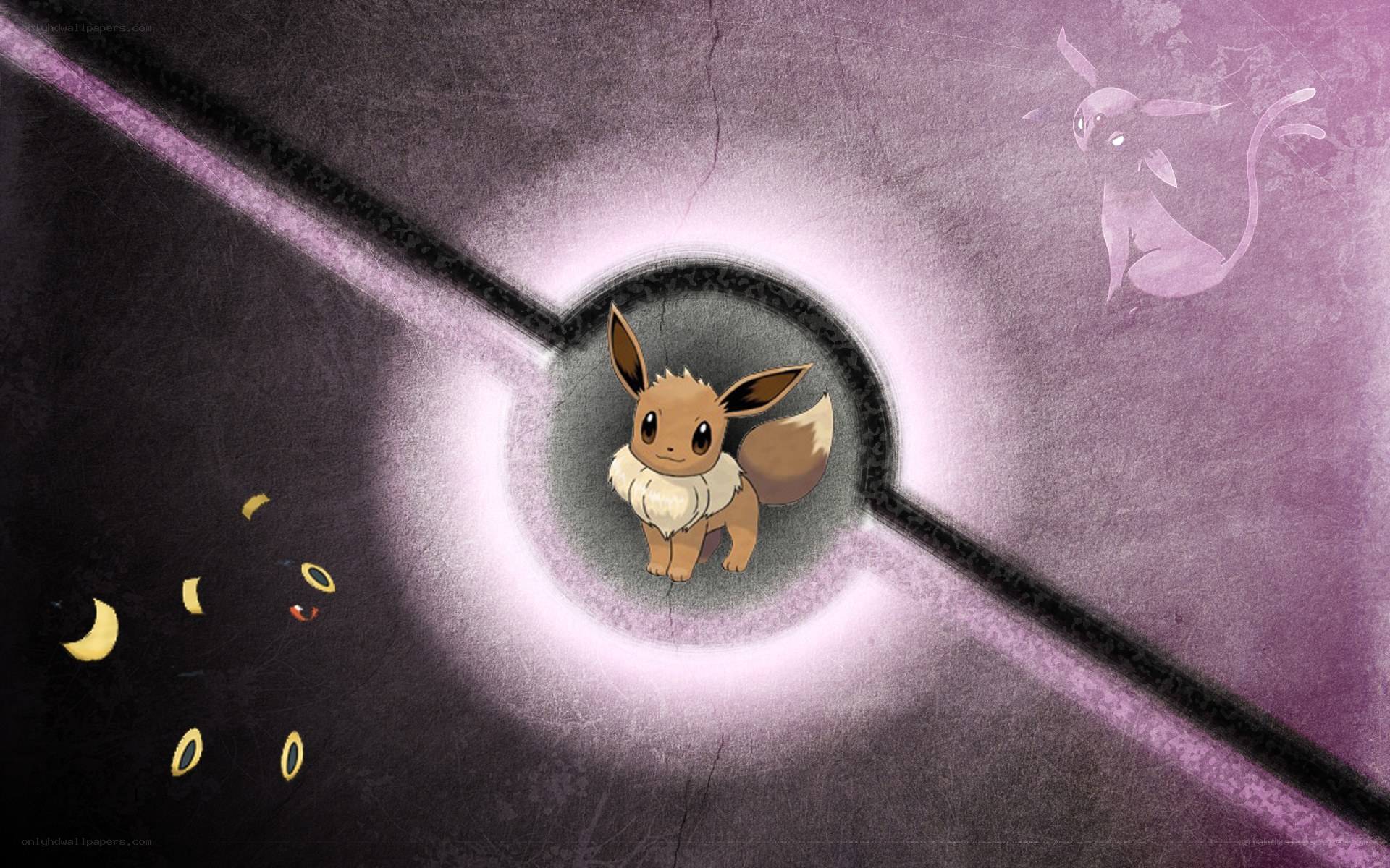 Eevee in a glowing circle