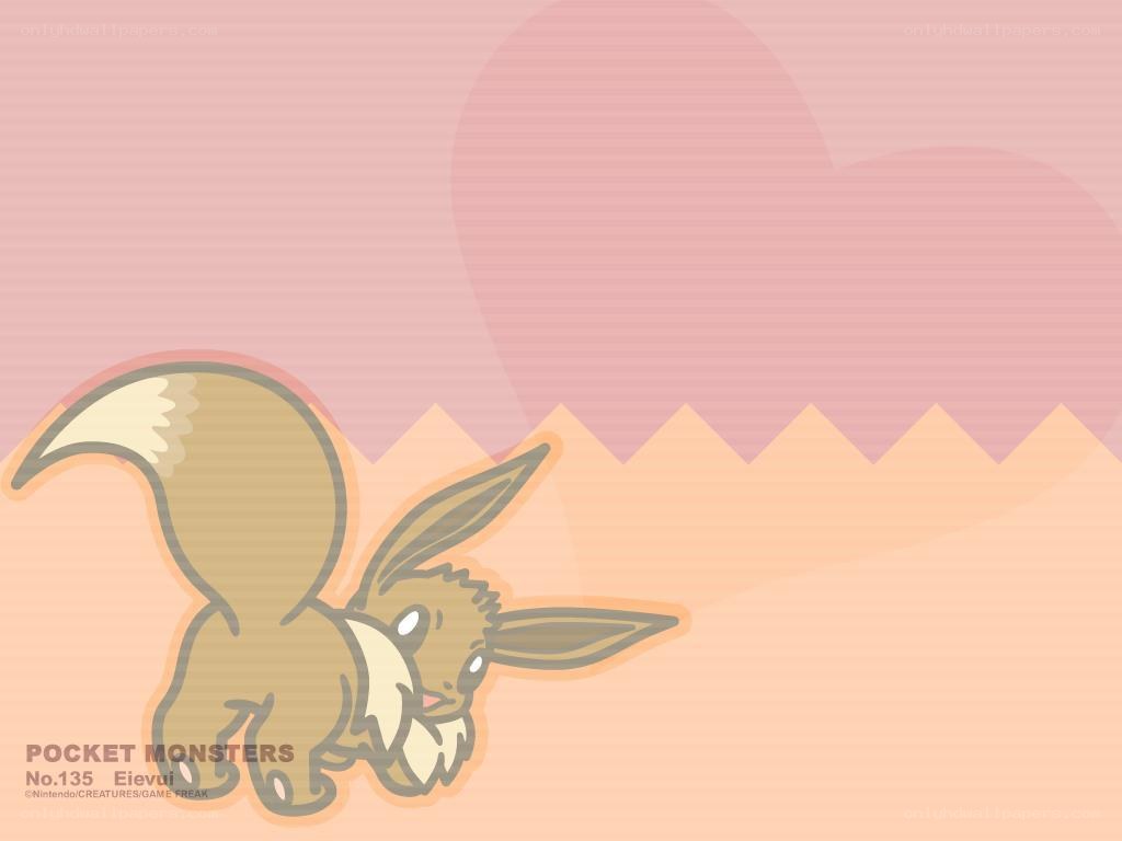 Eevee in a heart-shaped world
