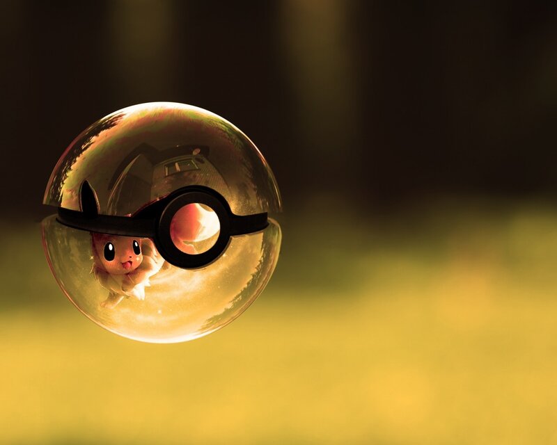 Eevee in a Poké Ball — Yellow