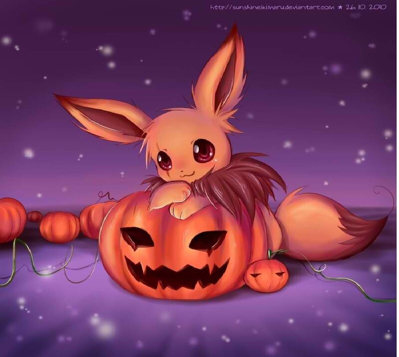 Eevee in a Pumpkin