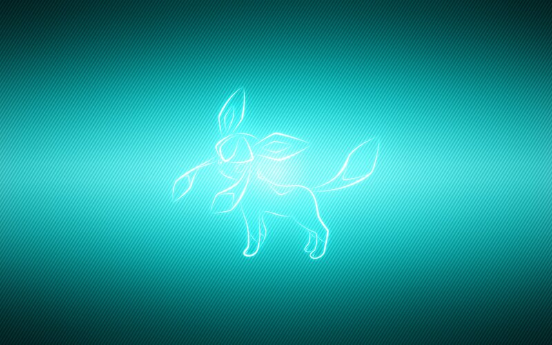 Eevee outline on teal background