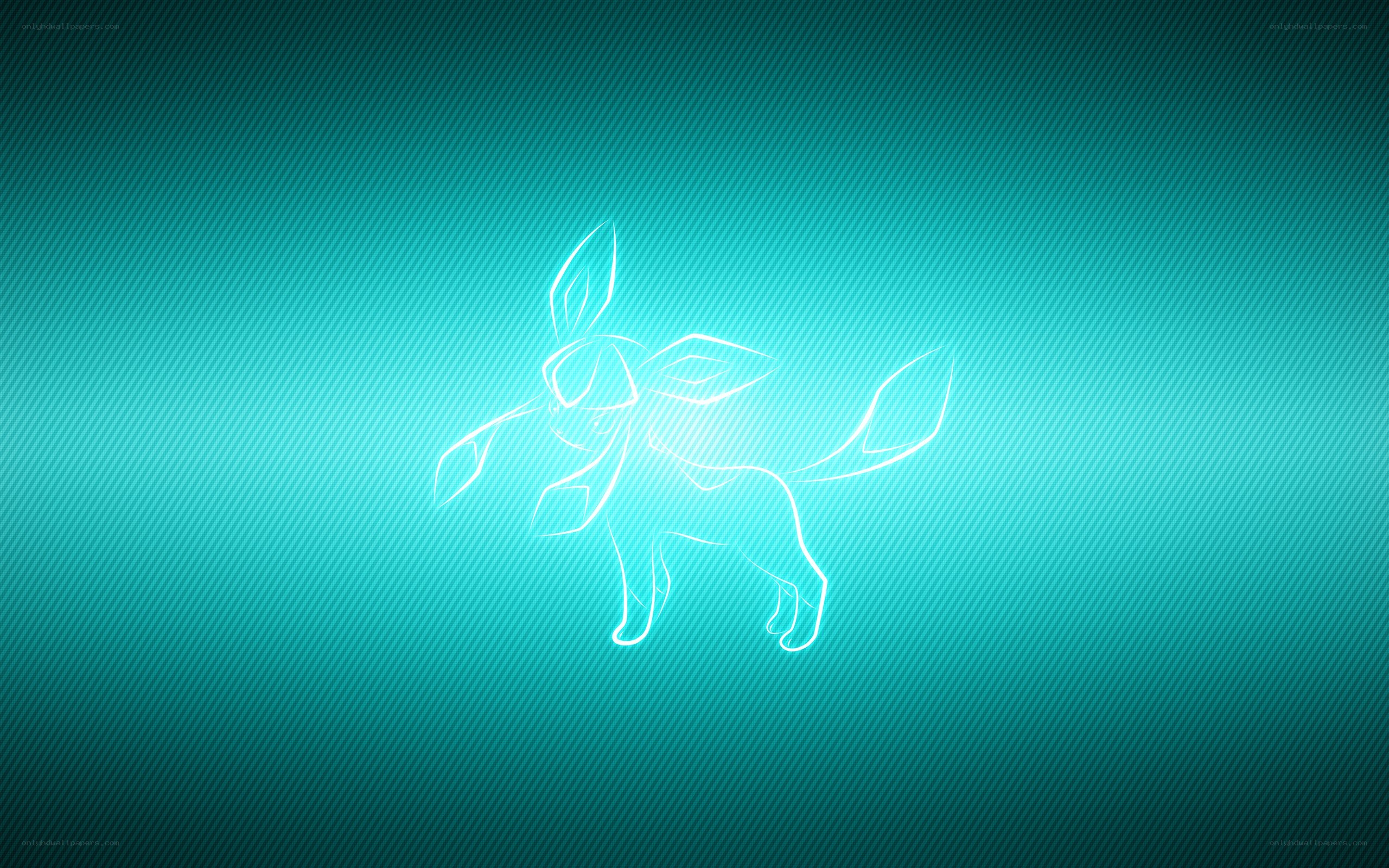 Eevee outline on teal background