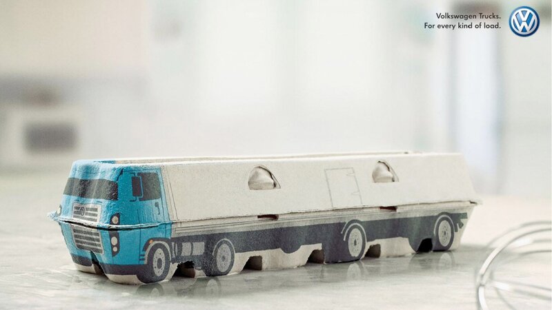 Egg Carton Shaped Like Truck