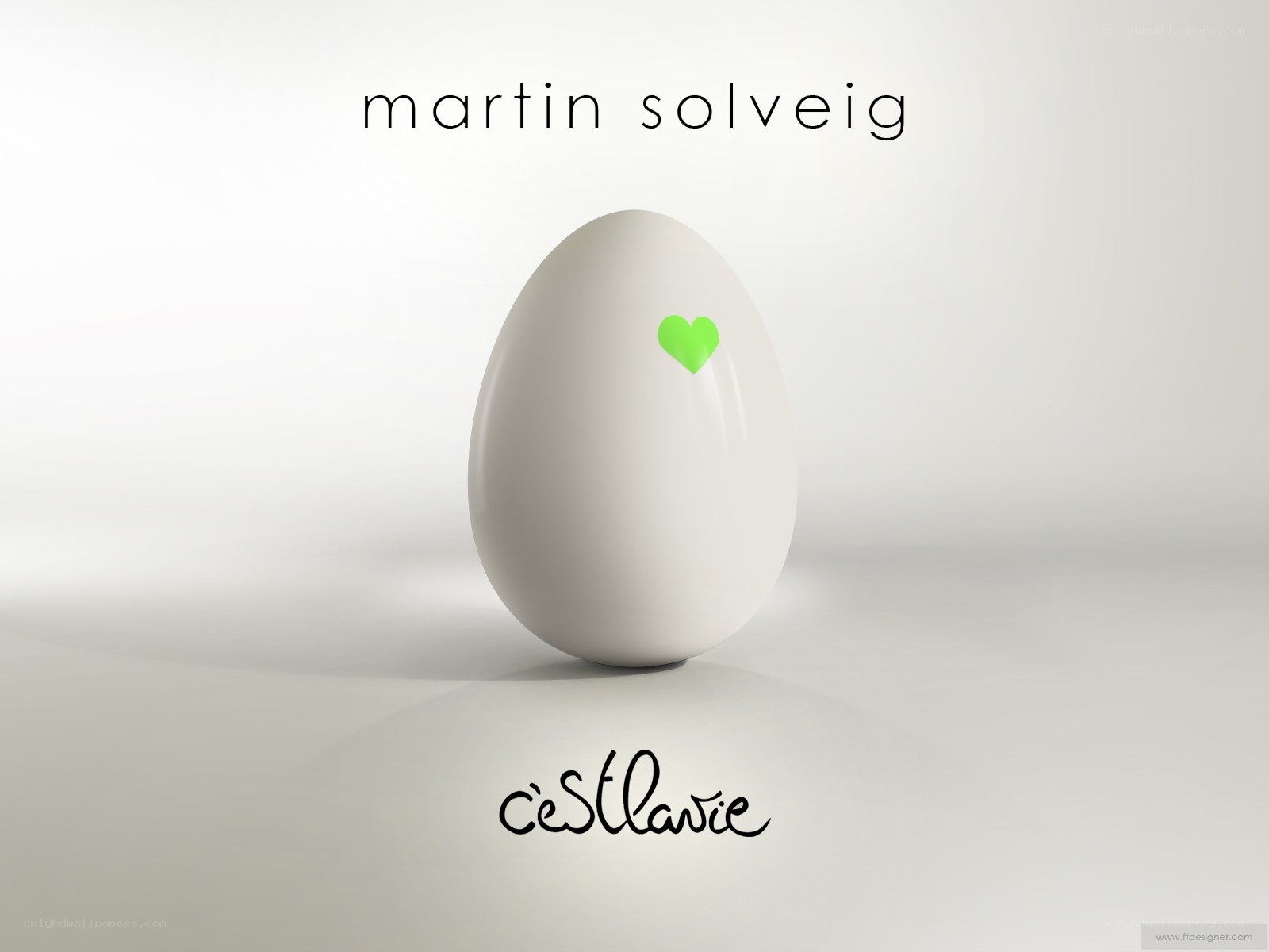 Egg with heart design
