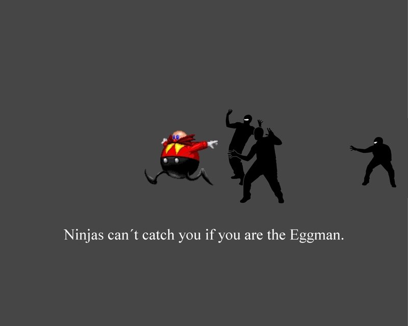 Eggman evades ninjas
