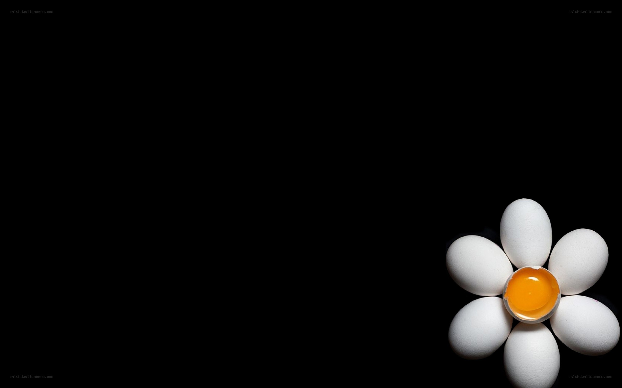 Eggs arranged as a flower