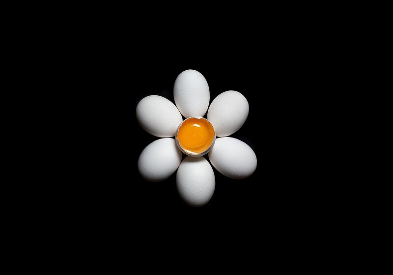 Eggs Arranged as Flower