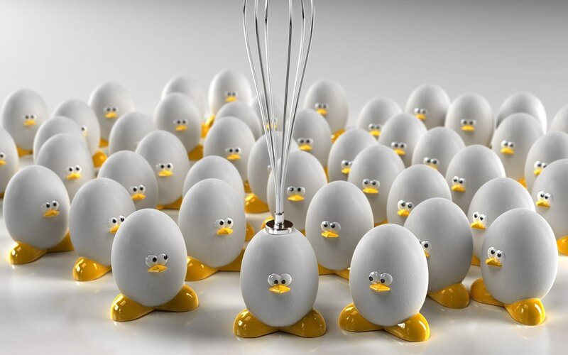 Eggs with Duck Faces — Gray, Playful, 3d Render