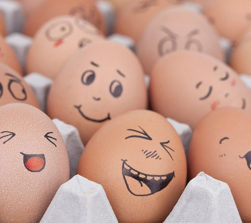 Eggs with Faces — Brown