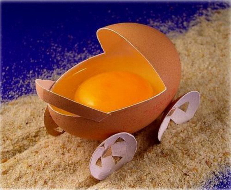 Eggshell Baby Carriage
