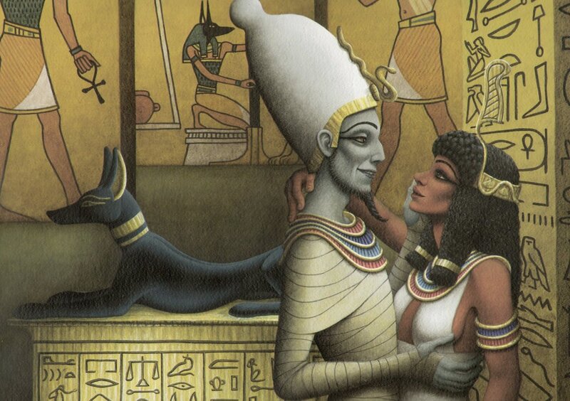 Egyptian couple in temple