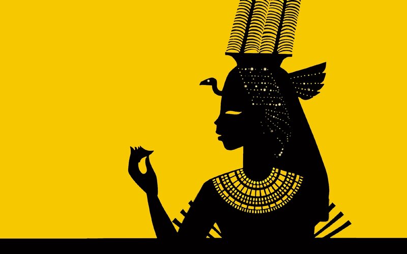 Egyptian deity silhouette