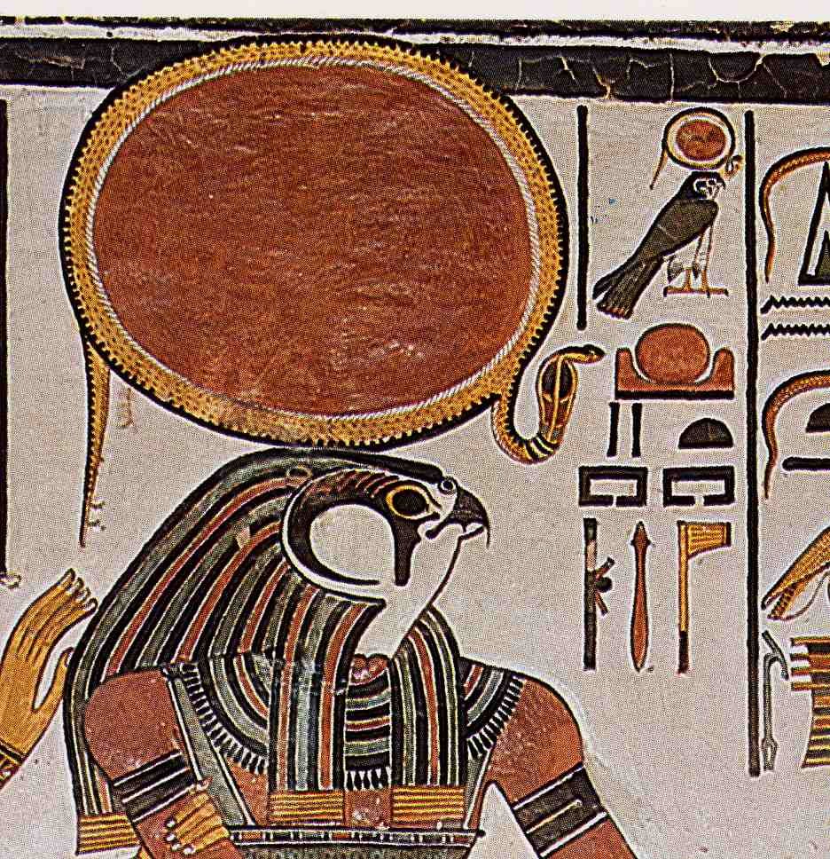 Egyptian deity with sun disk