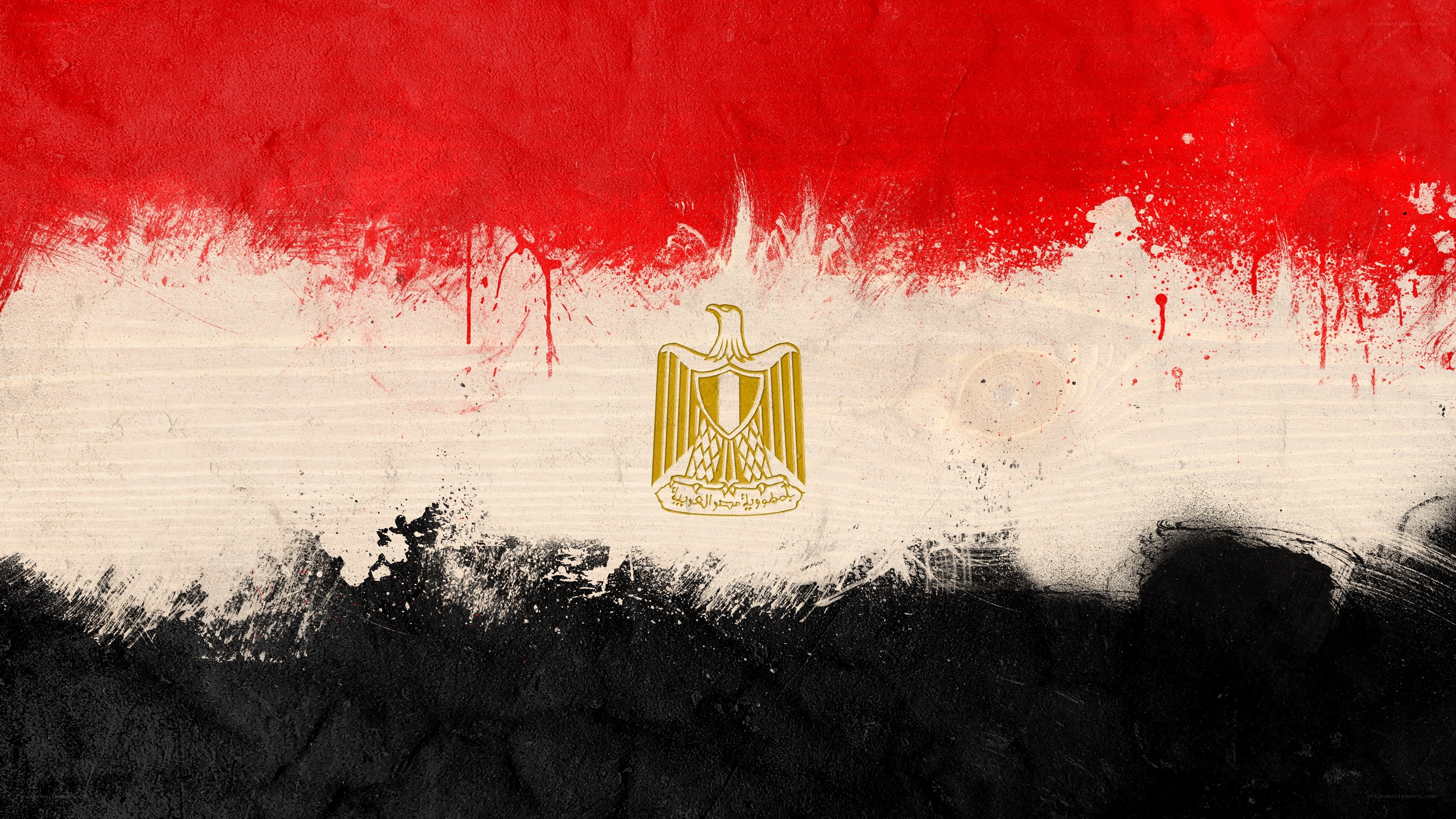 Egyptian flag with artistic texture