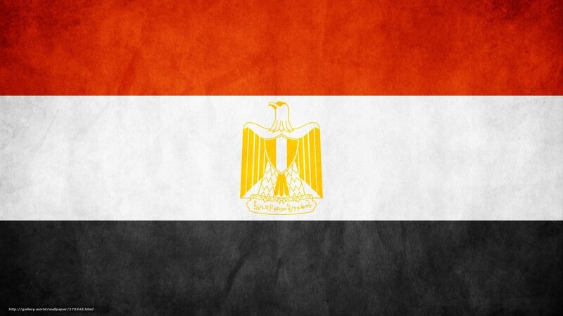 Egyptian flag with textured background