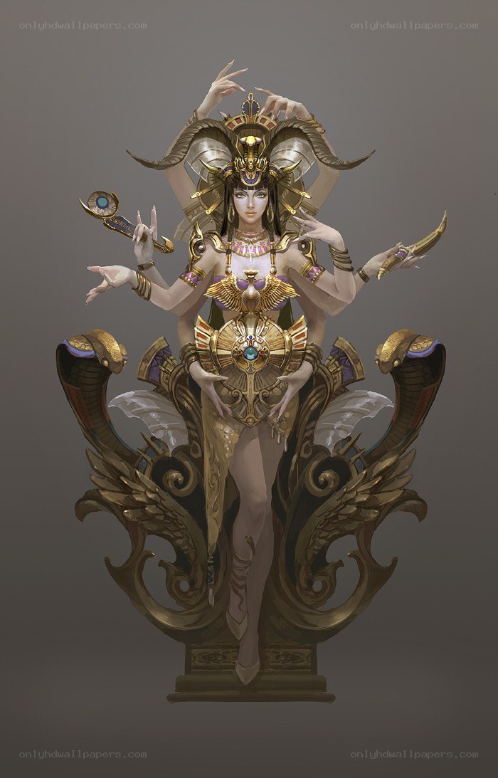 Egyptian goddess statue
