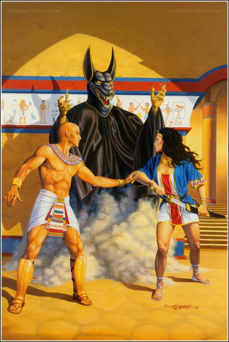 Egyptian mythological scene