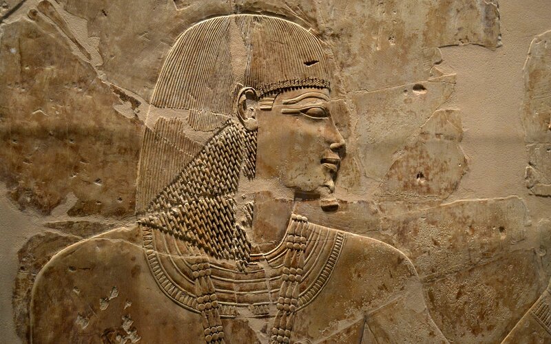 Egyptian Pharaoh Relief — Brown