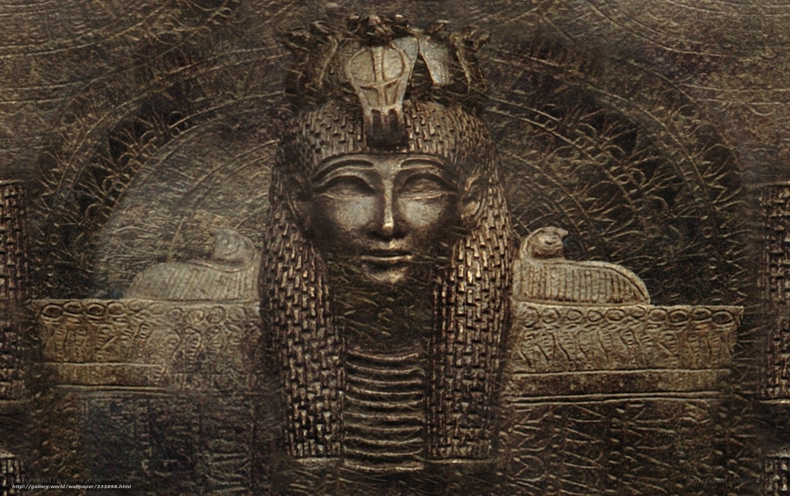 Egyptian pharaoh relief carving