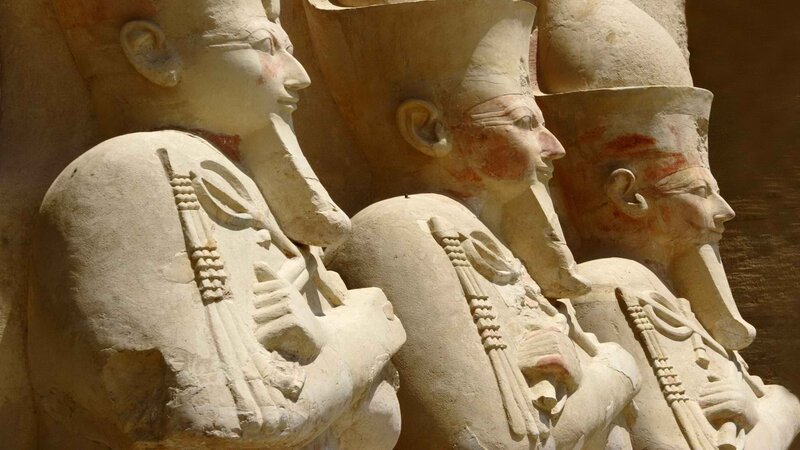 Egyptian pharaoh statues