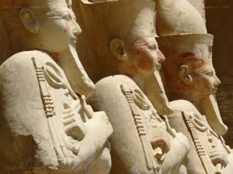 Egyptian pharaoh statues