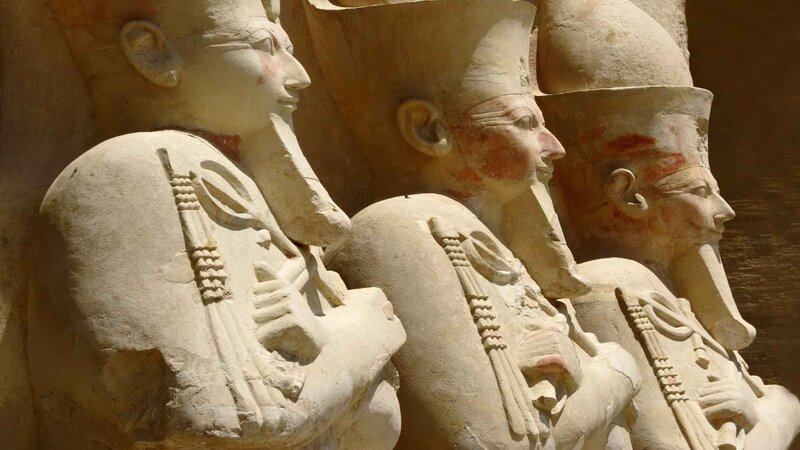 Egyptian Pharaoh Statues — Beige