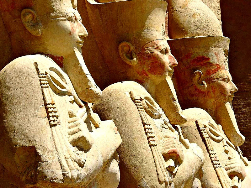 Egyptian Pharaoh Statues — Tan