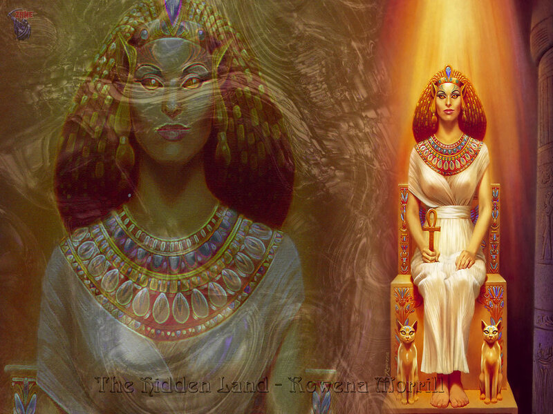 Egyptian Queen on Throne — Gold