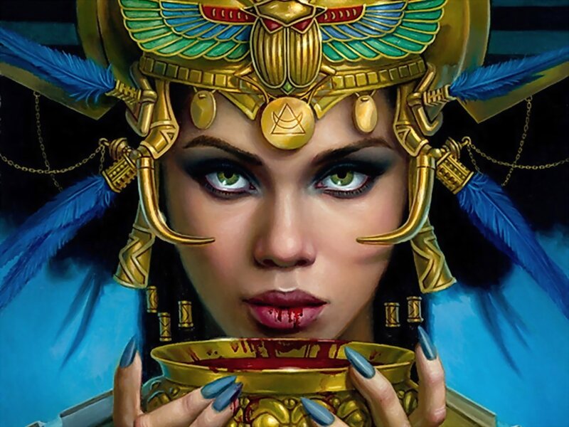Egyptian queen with blood cup