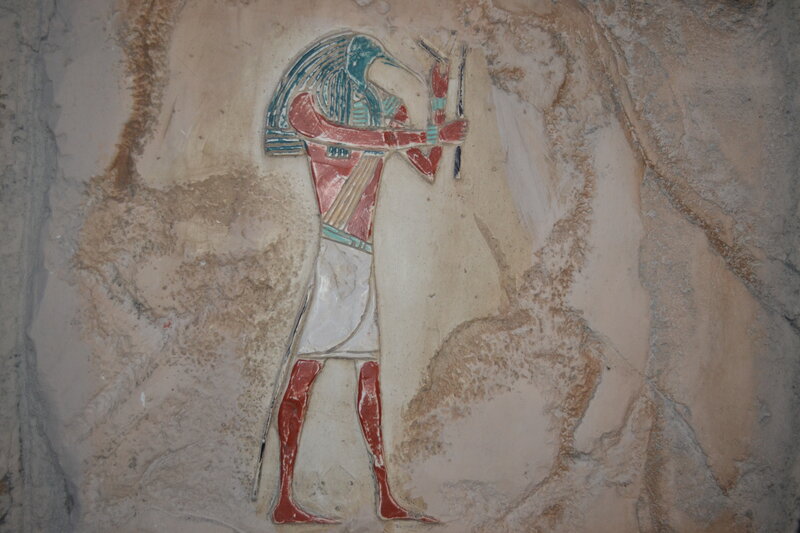 Egyptian Relief Carving — Red