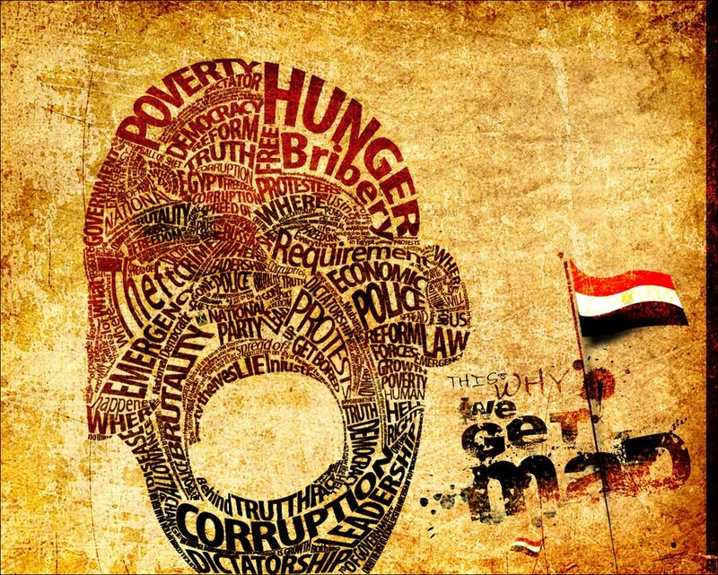 Egyptian Revolution Word Art