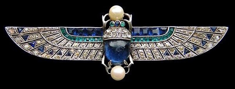 Egyptian Scarab Brooch