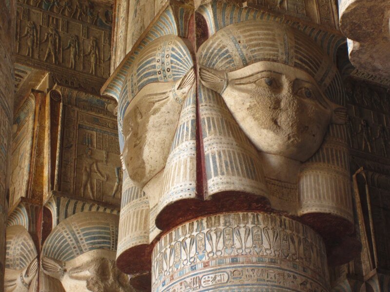 Egyptian Temple Columns — Beige