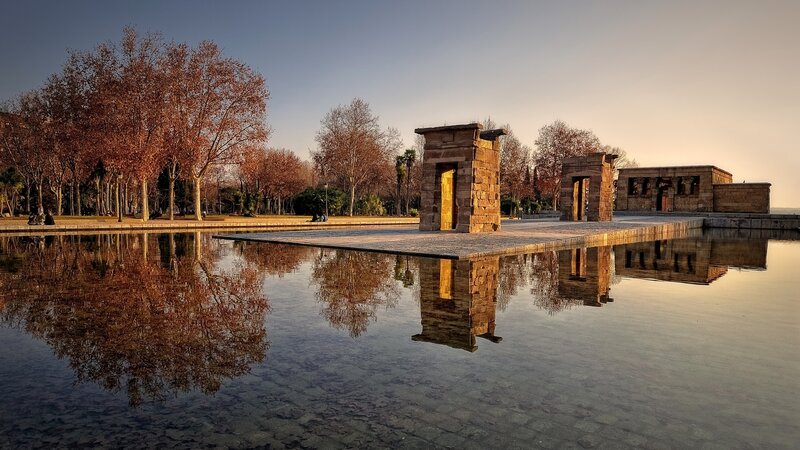 Egyptian Temple in Park — Brown