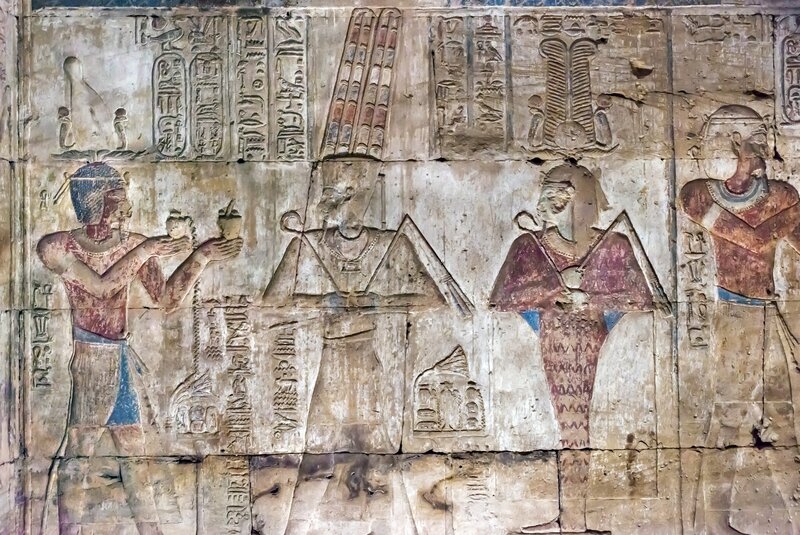 Egyptian Temple Relief — Beige