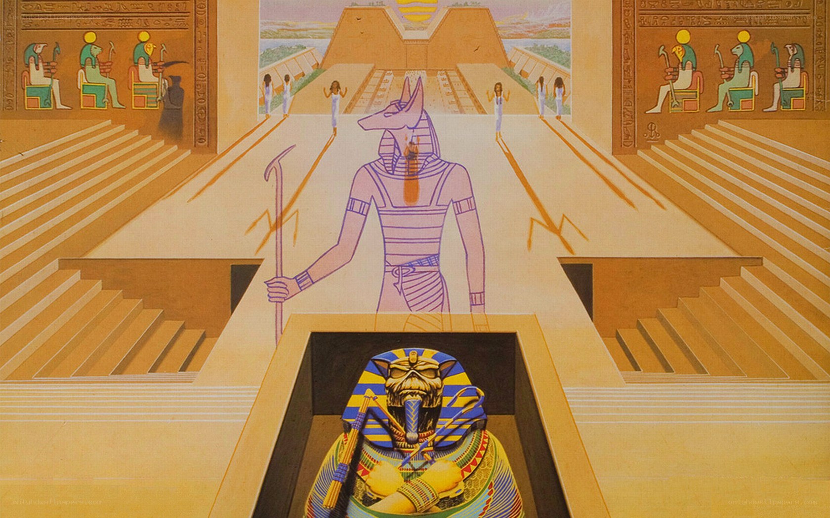 Egyptian temple scene