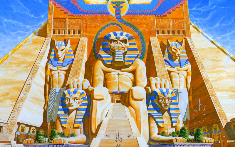 Egyptian-themed rock album art