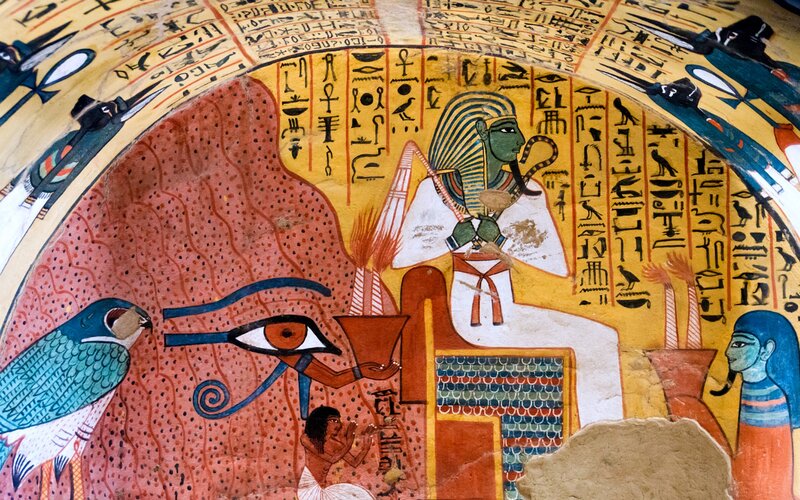 Egyptian Tomb Painting — Yellow, Ancient