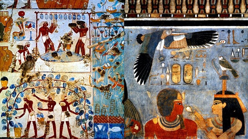 Egyptian Tomb Paintings — Blue