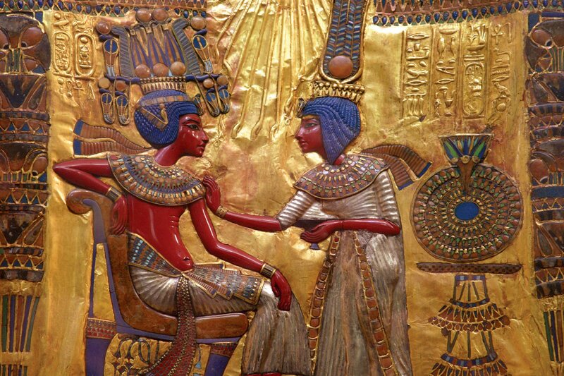 Egyptian tomb relief carving