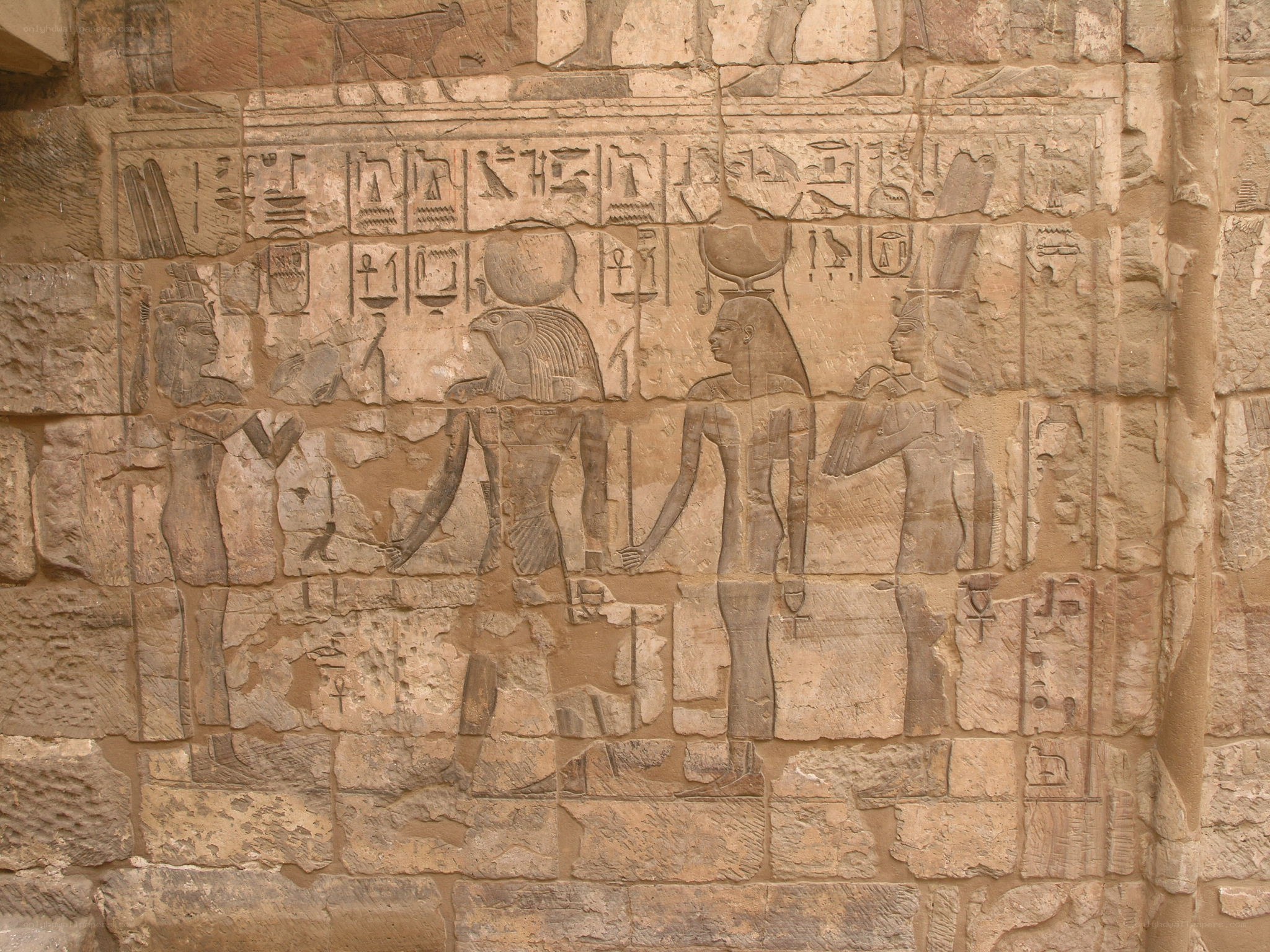 Egyptian wall carving