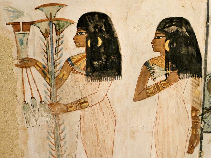 Egyptian Wall Painting — Beige