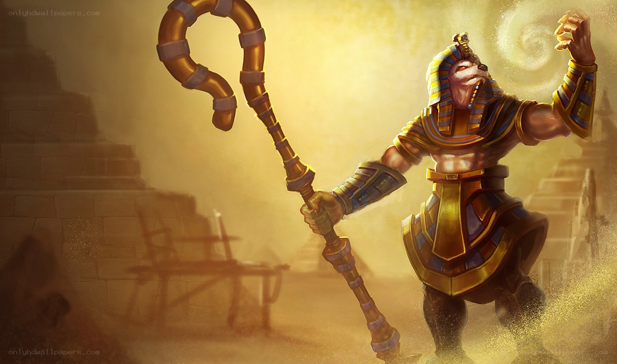 Egyptian warrior with staff