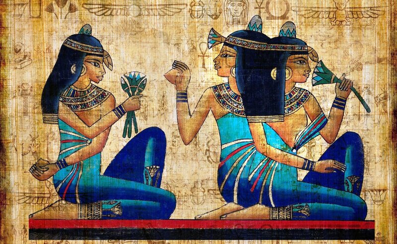 Egyptian Women on Papyrus