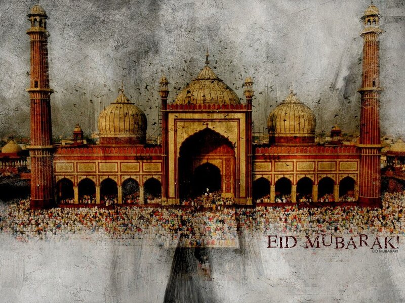 Eid Mubarak at a mosque
